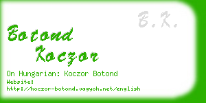 botond koczor business card